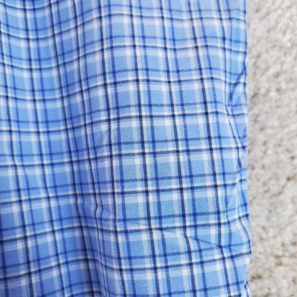Ralph Lauren Men's Button Down Shirt Size M Blue Check Long Sleeve - Picture 4 of 15